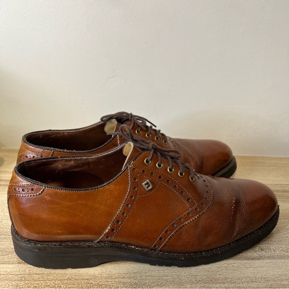 FootJoy Brown Leather Oxford Golf Shoes Size 9 Style 55202 - Picture 6 of 6